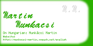 martin munkacsi business card